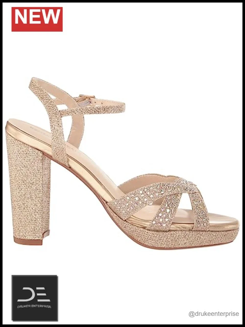 Touch Ups Ava Block Heel Platform Sandals with Ankle Strap